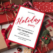 Holiday Simple Cute Calligraphy Script Minimalist Einladung