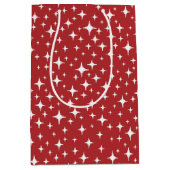 Holiday Simple Starry Glimmers Red Mittlere Geschenktüte (Vorderseite)