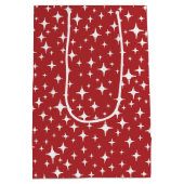 Holiday Simple Starry Glimmers Red Mittlere Geschenktüte (Rückseite)