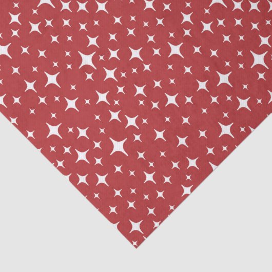 Holiday Simple Starry Glimmers Red Seidenpapier (Detail)