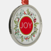 Holiday Simple Watercolor Wreath Ornament Aus Metall (Rechts)