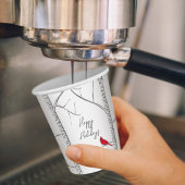 Holiday Simple Winter Red Kardinal Birch Tree Pappbecher