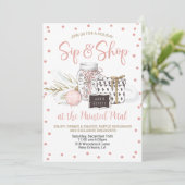 Holiday Sip and Shop Einladung (Stehend Vorderseite)