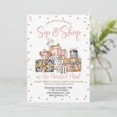 Holiday Sip and Shop Einladung (Stehend Vorderseite)