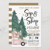 Holiday Sip and Shop Einladung (Vorne/Hinten)