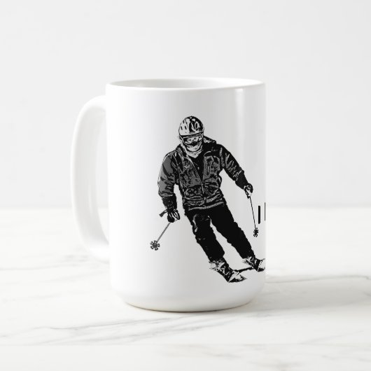 Holiday Skier - Abfahrt Skifahren Kaffeetasse (Vorderseite Links)