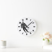 Holiday Skier - Abfahrt Skifahren Runde Wanduhr (Zuhause)