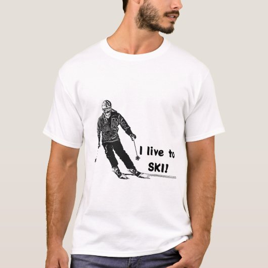 Holiday Skier - Abfahrt Skifahren T-Shirt (Vorderseite)