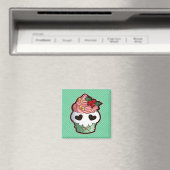 Holiday Skull Cupcake Magnet (In Situ (Geschirrspüler))