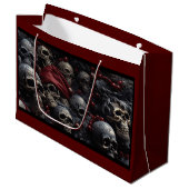 Holiday Skull Geschenktasche Große Geschenktüte (Vorderseite Schrägansicht)