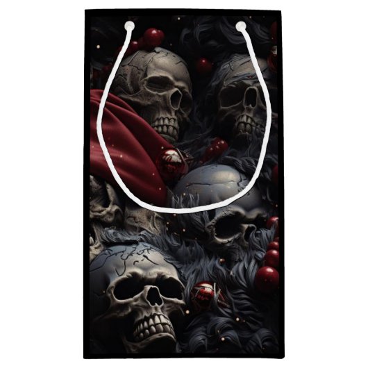Holiday Skull Geschenktasche (schwarz) Kleine Geschenktüte (Rückseite)