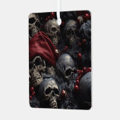 Holiday Skull Ornament Aus Metall (Vorderseite links)