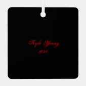 Holiday Skull Ornament Aus Metall (Rückseite)