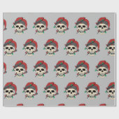 Holiday Skull Paper Geschenkpapier (Flach)