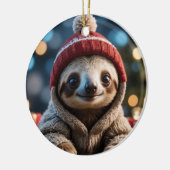 Holiday Sloth Keramik Ornament (Links)