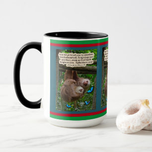 Holiday Sloth Scripture: Ephesianer 4:32 Tasse
