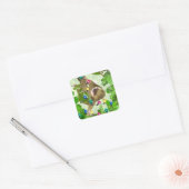 Holiday Sloth Square Sticker (Umschlag)