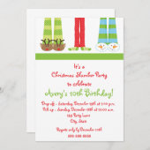 Holiday Slumber Party Einladung (Vorne/Hinten)