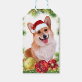 Holiday Smiling Welsh Corgi Geschenkanhänger (Vorderseite)