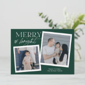 Holiday Snapshot Foto Card - Wald Feiertagskarte (Stehend Vorderseite)