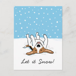 Holiday Snow Beagle | Niedlicher Weihnachtshund Feiertagspostkarte
