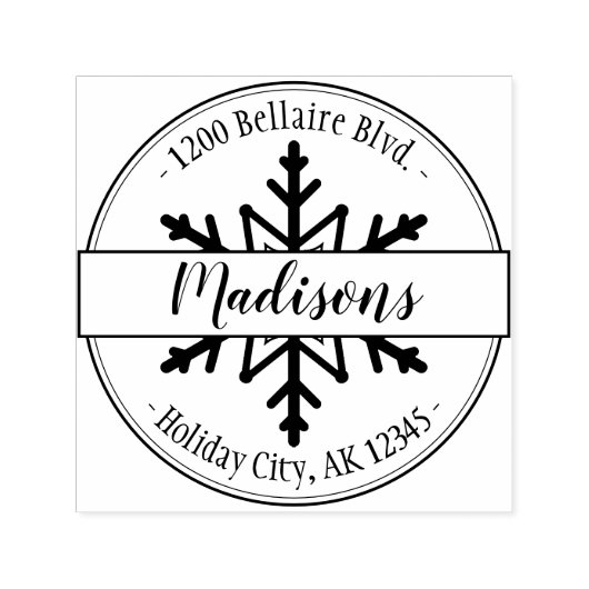 Holiday Snow Flake Rücksendeadresse Permastempel (Design)