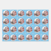 Holiday Snow Globe Custom Foto Template Geschenkpapier Set (Vorderseite)