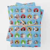 Holiday Snow Globe Maßgeschneiderte Drei-Foto-Vorl Geschenkpapier Set (Beispiel)