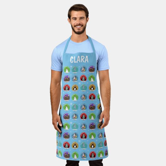 Holiday Snow Globes Schürze (Getragen)