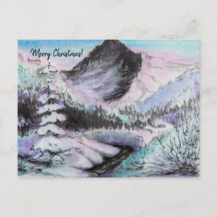 Holiday Snow Mountains Sunrise Sumie Postkarte