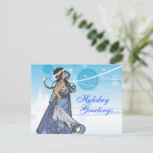 Holiday Snow Queen Feiertagspostkarte (Stehend Vorderseite)