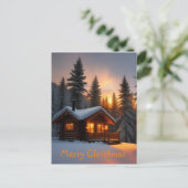 Holiday Snow Scene Postkarte (Stehend Vorderseite)