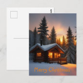 Holiday Snow Scene Postkarte (Vorne/Hinten)