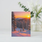 Holiday Snow Scene Postkarte (Stehend Vorderseite)