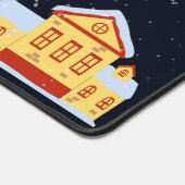 Holiday Snowfall Whiteout Winter Village Schreibtischunterlage (Ecke)