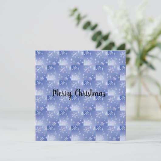 Holiday Snowflake Flake Card (Stehend Vorderseite)