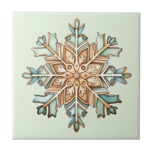 Holiday Snowflake Fliese (Vorderseite)