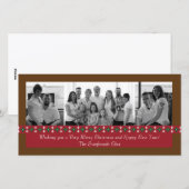 Holiday Snowflake Foto Card Feiertagskarte (Vorne/Hinten)