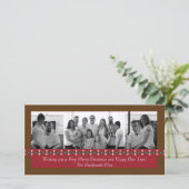 Holiday Snowflake Foto Card Feiertagskarte (Stehend Vorderseite)