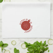 Holiday Snowflake Fügen Sie Ihren Namen Text hinzu Geschirrtuch (Gefaltet)