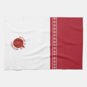 Holiday Snowflake Fügen Sie Ihren Namen Text hinzu Geschirrtuch (Horizontal)