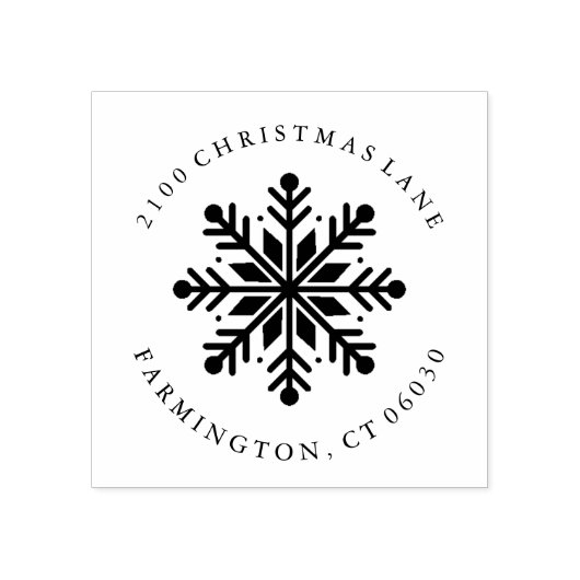 Holiday Snowflake Gummistempel (Prägung)