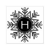 Holiday Snowflake Monogram Permastempel (Design)