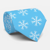 Holiday Snowflake Muster auf Light Blue 2 Side Krawatte (Gerollt)