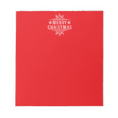Holiday Snowflake Notizblock (Vorderseite)