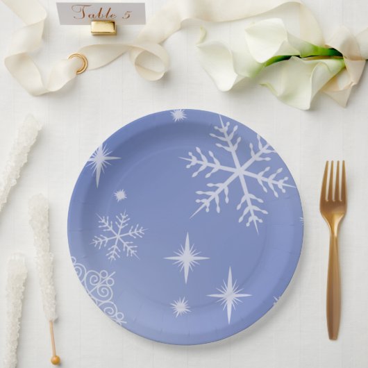 Holiday Snowflake Pappteller (Hochzeit)