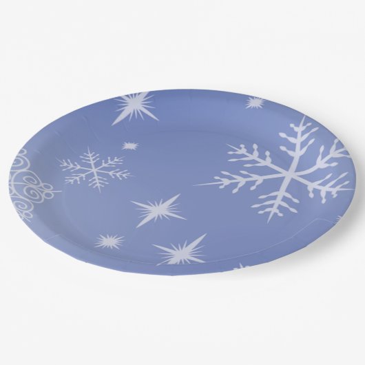 Holiday Snowflake Pappteller (Schrägansicht)