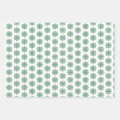 Holiday Snowflake Plaid Pattern Green Geschenkpapier Set (Vorderseite 3)