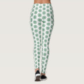 Holiday Snowflake Plaid Pattern Green Leggings (Rückseite)