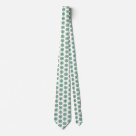 Holiday Snowflake Plaid Pattern Green Neck Tie Krawatte